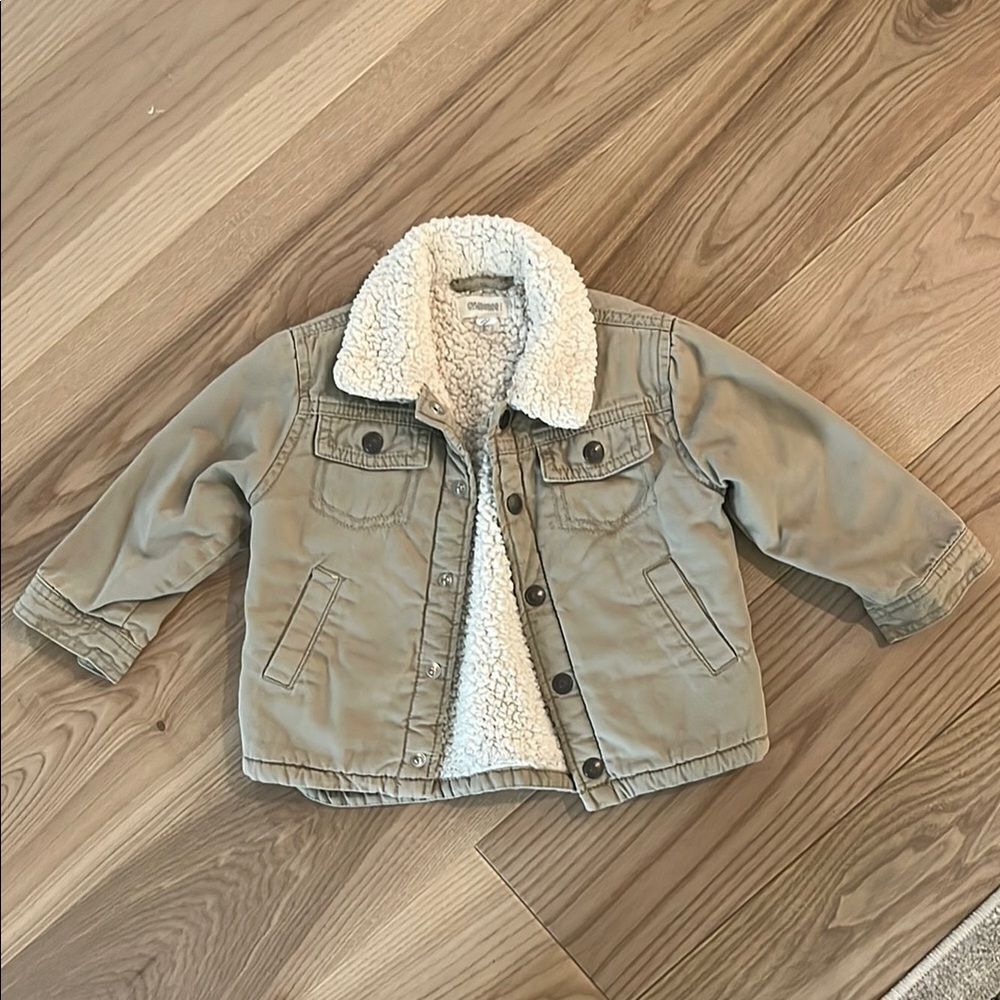Gymboree Tan Jean Jacket with Sherpa Lining